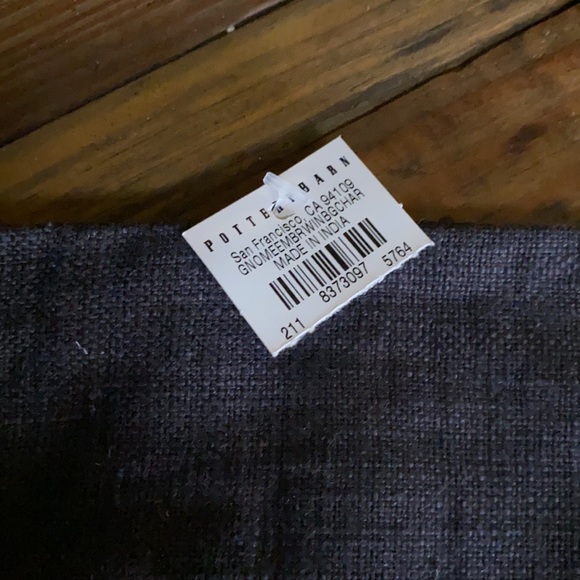 Pottery Barn Holiday Swinging Gnome Embroidered Cotton Gifting Wine Bag Cozy - Picture 11 of 14